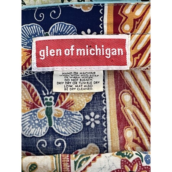 Glen of Michigan Polished Cotton Patchwork Print Dress Boho Hippie - Picture 14 of 14